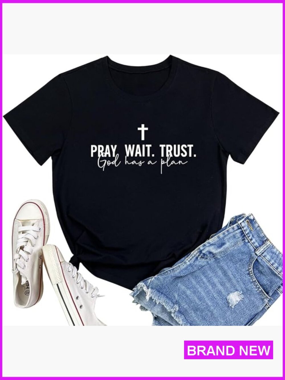 Faith Inspired Graphic Tee Soft Cotton Short Sleeve Casual Classic Round Neck